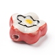 Handgemachte Porzellanblumenperlen mit pochierten Eiern PORC-J008-02-5