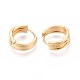 Латунные серьги обруча EJEW-T047-95G-3