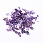 Natural Amethyst Chip Beads, No Hole, 4x3mm