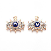 Rhinestone сплава эмали подвески PALLOY-T092-03