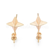 Brass Stud Earring Findings KK-G432-28MG