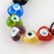 Сердце сглаза Lampwork бисера пряди LAMP-R119-M