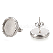 Серьги-гвоздики из нержавеющей стали 304 STAS-K202-05E-P