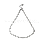 304 Stainless Steel Herringbone Chain Necklace NJEW-D045-11P
