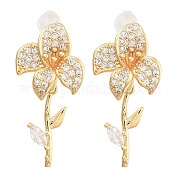 Серьги-гвоздики из циркония EJEW-B058-06G