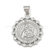 Латунные микро проложить кубического циркония подвески KK-P323-11H-P01