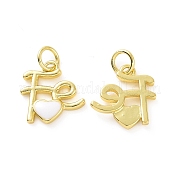 Подвески из латуни с покрытием из эмали KK-C008-18G-05