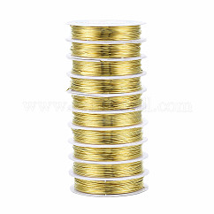 Runder Schmuckdraht aus Kupfer, Nickelfrei, golden, 20 Gauge, 0.8 mm, ca. 16.40 Fuß (5m)/Rolle