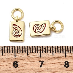 Латунь эмаль подвески&nbsp;KK-P338-09G-01