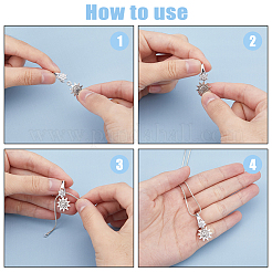 16 шт. 4 стильных латунных микрофибровых зажимных скоб KK-HY0003-36