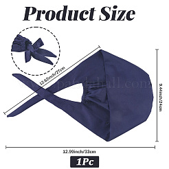 調節可能なポリコットン製サージカルキャップ  ブルー  330x270mm&nbsp;AJEW-WH20054-344