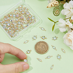 80 Stück 5 Stile Legierung Pflaster klar Zirkonia Stecker Charms&nbsp;FIND-HS0001-D