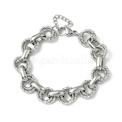 Браслеты-цепочки Rolo из нержавеющей стали 304 для женщин BJEW-S176-01P-B