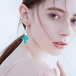 210шт 6 стиля синтетические бирюзовые бусины&nbsp;G-HY0001-52