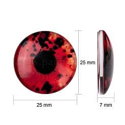 Полукруглый драконий глаз / куполообразные стеклянные кабошоны GGLA-A002-25mm-AB