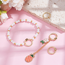 4 шт. латунные подвески-замки с винтовым карабином&nbsp;KK-UN0005-37