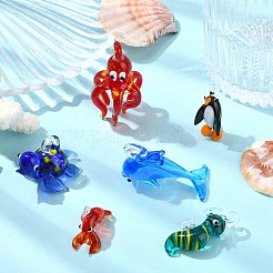 6шт 6 стиля подвески ручной работы лэмпворк&nbsp;LAMP-CJ0002-69