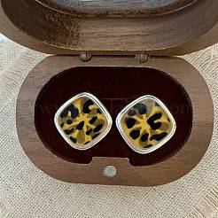 Серьги-гвоздики из латуни и смолы&nbsp;FS-WGCDE8B-02