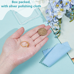 Регулируемый 925 овальный компонент кольца из стерлингового серебра с микропаве из кубического циркония STER-BC0003-57G