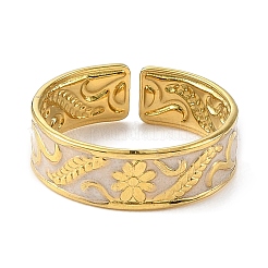 Кольца-манжеты из нержавеющей стали 304 с эмалью для женщин&nbsp;RJEW-F166-35G-01