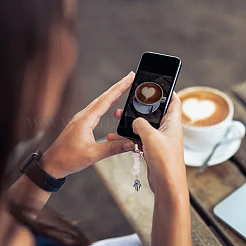 Подвеска на ремешок для мобильного телефона с чипсами из драгоценных камней HJEW-PH01853