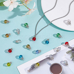 120шт 8 цвета стеклянные подвески&nbsp;PALLOY-HY00099