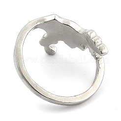 Латунь манжеты кольца RJEW-I076-02P