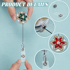 4 шт. рулон значков из цветочного сплава&nbsp;HJEW-NB00302