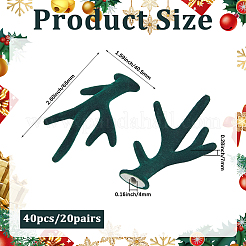 40шт. бархатная ветка снеговика из рогов оленя&nbsp;DOLL-GF0001-07