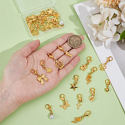 28 шт. 14 стиля подвески для обуви из искусственного жемчуга и сплава&nbsp;HJEW-PH02198