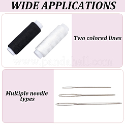 10 Rolle Polyester-Nähgarn in 2 Farben&nbsp;DIY-CY0003-32