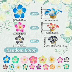 100pcs 3 Arten handgemachte Polymerton 3d Blume Plumeriaperlen&nbsp;CLAY-SC0002-61