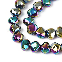 Стеклянные бусины с гальваническим покрытием &nbsp;EGLA-N017-05A-B01