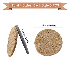 12 шт. 2-х стильные прихватки для горячих горшков из хлопчатобумажной нити&nbsp;AJEW-MP0001-33