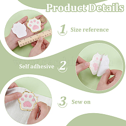 10 шт. полиэстеровые нашивки с отпечатками лап PATC-FG0002-76