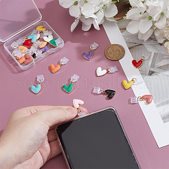 22 шт. 11-х цветные пылезащитные заглушки из цинкового сплава с эмалью&nbsp;HJEW-ME00010