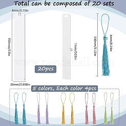 Kits de création de marque-pages DIY avec décorations en acrylique transparent et pompons en polyester&nbsp;DIY-SP0001-92A