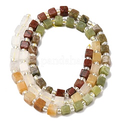 Нити бусин из натурального унакита G-H333-03H