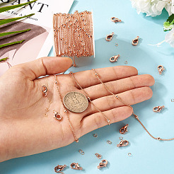 Наборы для самостоятельного изготовления ожерелий/браслетов из витых цепей из латуни&nbsp;DIY-TA0011-41