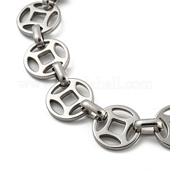 Bracciali con catene a maglie in acciaio inossidabile 304 anti-ossidazione per uomo e donna&nbsp;BJEW-D042-10P