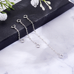 3 Stück 3 Stile Sterling Silber Kettenverlängerung&nbsp;STER-BBC0009-69
