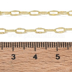 Colliers à maillons texturés en laiton de 3 mm pour femmes&nbsp;KK-CBA4FD4-01G