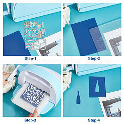 Углеродистая сталь разрезает трафареты DIY-WH0309-1827