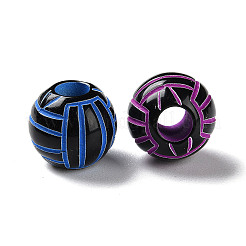 Непрозрачные акриловые европейские бусины с распылением&nbsp;SACR-P031-06B