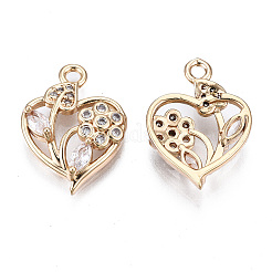 Латунные микропаве прозрачные подвески с фианитом&nbsp;KK-S359-140-RS