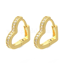 Orecchini a cerchio in ottone chiaro con zirconi cubici&nbsp;LS-EJEW-M047-09G