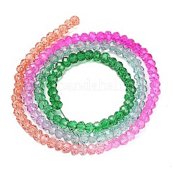 Brins de perles de verre peints transparents&nbsp;X1-DGLA-A034-T1mm-A03