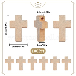 100шт деревянные подвески&nbsp;WOOD-SC0001-50A