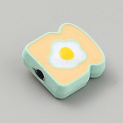 合金エナメルビーズ  チーズスライス  淡緑色  10.5x10x4.5mm  穴：1.6mm&nbsp;LS-FIND-CJC0010-120D