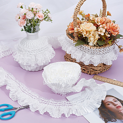 Ruban de dentelle plissée en polyester de 10 mètre&nbsp;OCOR-BC0008-01A